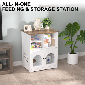Cat Feeding Station, Cat Cabinet for Microchip Feeder with Dog-Proof Design, Specially Fits Surefeed & Automatic Pet Feeder for Multi-Pets Home