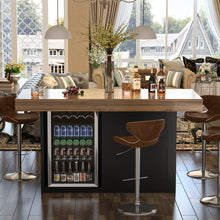 Load image into Gallery viewer, GDLF Bar Height Table with Fridge Space, 41.1"H Counter Height Pub Tall Dining Table,  Kitchen Bar with Storage