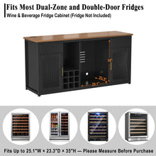 Load image into Gallery viewer, GDLF Extra Long Bar Cabinet with Fridge Space, Modern Wine Liquor Cabinet,78.7"