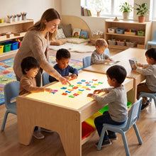 Load image into Gallery viewer, 2-in-1 Light Table for Kids, 2 Tabletops, 3 Color Modes for Classroom