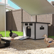 Load image into Gallery viewer, GDLF Duck Coop for Outside, Weatherproof Duck House with Easy-Clean Design &amp; Ventilation – Plastic Night Shelter for Backyard Ducks (2–3 Ducks)
