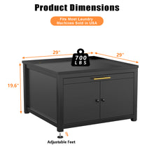 Load image into Gallery viewer, GDLF Laundry Pedestal Heavy Duty Metal Washer Dryer Pedestal 29&quot; Universal Fit Anti-Vibration Washing Machine Stand