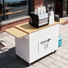 Load image into Gallery viewer, GDLF Portable Coffee Cart with Wheels for Events, Weddings &amp; Pop Ups