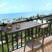 Load image into Gallery viewer, Upgraded GDLF Balcony Table Outdoor Patio Bar Table Hanging Folding Adjustable,43.5&quot;L
