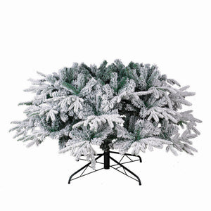 7.5FT Premium Snow Flocked Artificial Holiday Christmas Tree 1400T White Xmas Tree