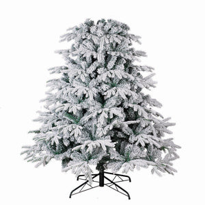 7.5FT Premium Snow Flocked Artificial Holiday Christmas Tree 1400T White Xmas Tree