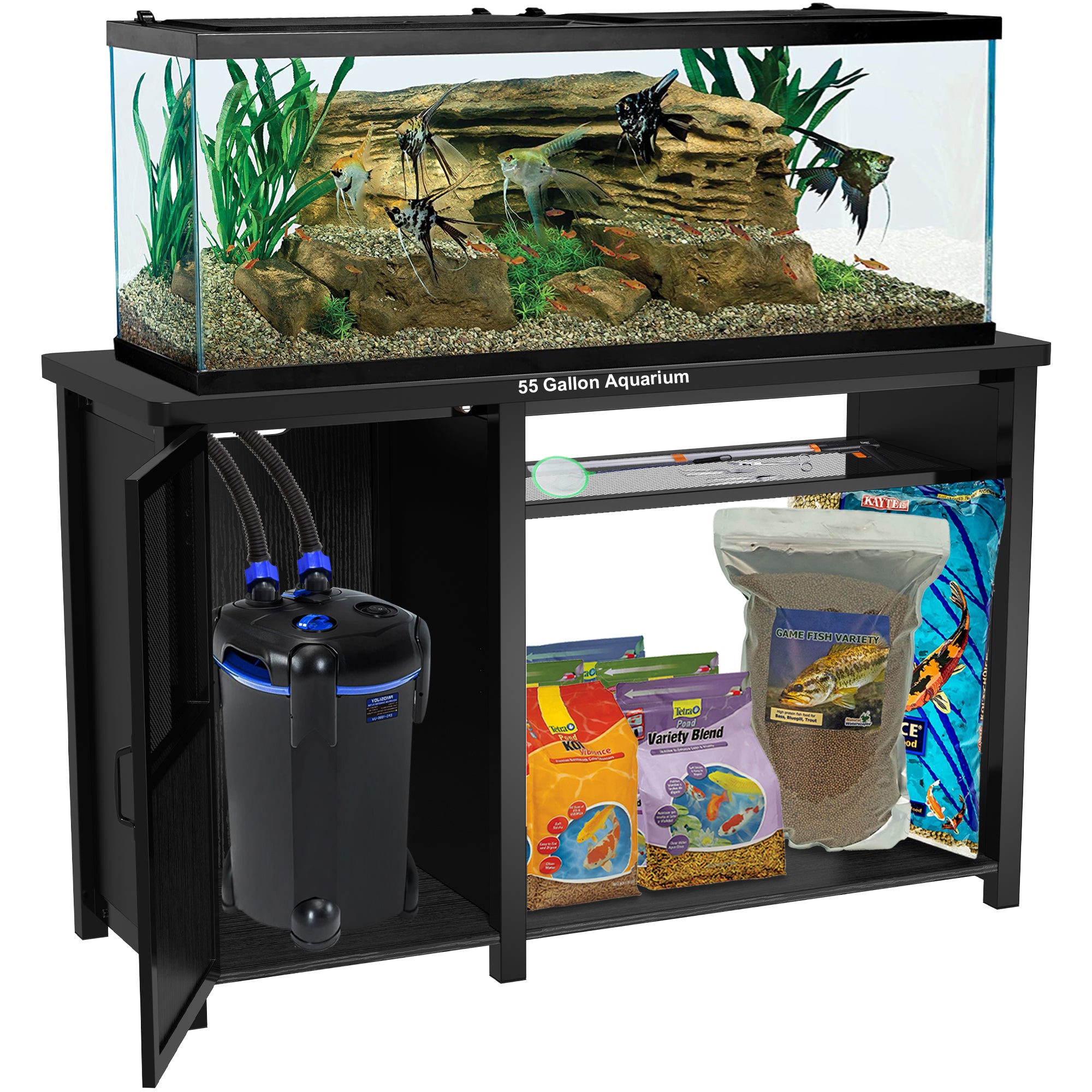 55-75 Gallon Fish Tank Stand Heavy Duty Metal Aquarium Stand with Cabi –  shopGDLF