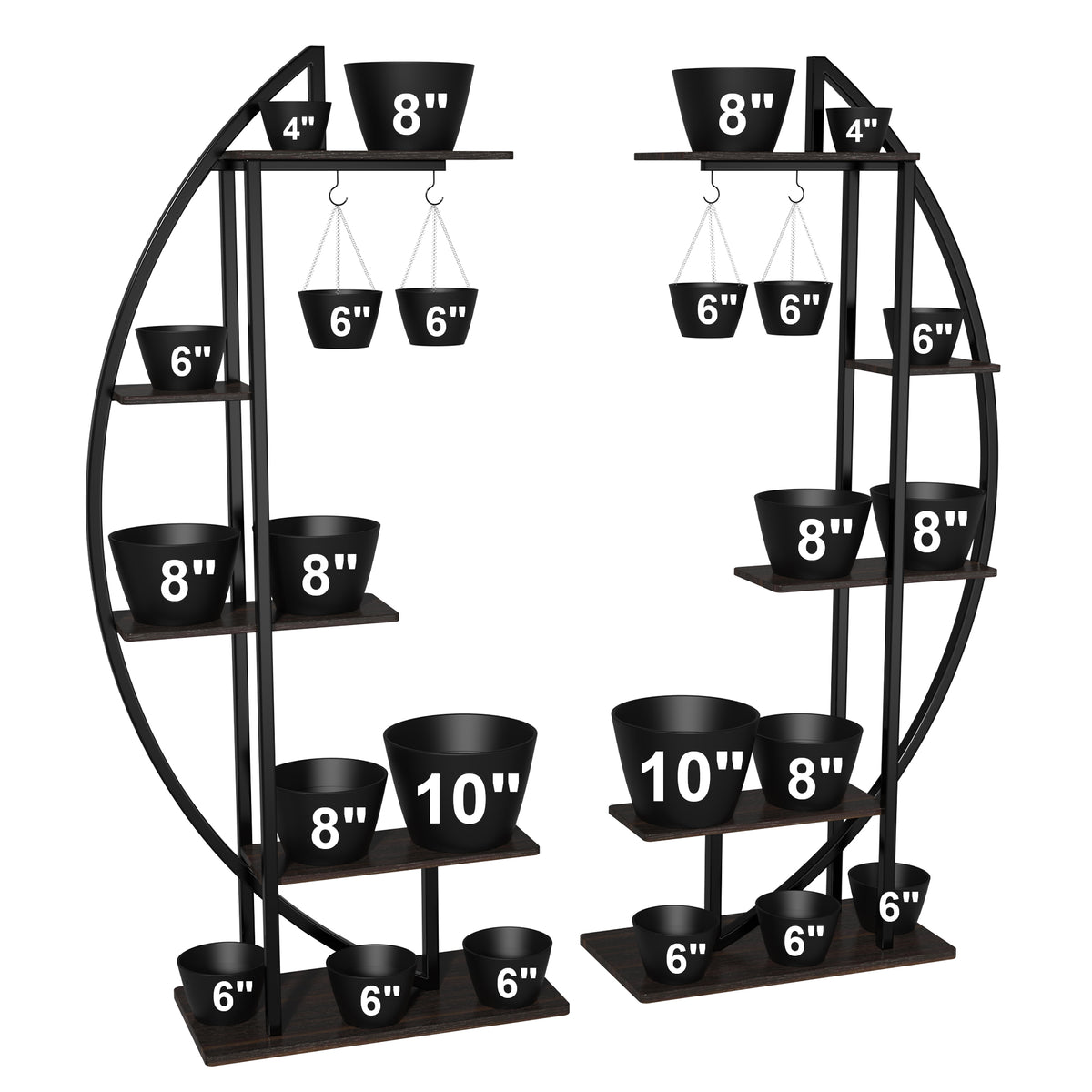 Large Metal Flower Racks Tall Plant Stand Large Indoor Shelf 71
