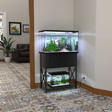 Load image into Gallery viewer, 29 Gallon Aquarium Stand Metal Fish Tank Stand with Cabinet,30.7&quot;L*12.6&quot;W