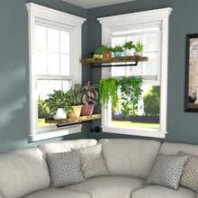 Load image into Gallery viewer, GDLF Window Plant Shelving Industrial Pipe Swivel Floating Shelving