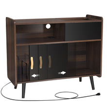 Load image into Gallery viewer, Record Player Stand, Turntable Stand with Vinyl Record Storage Holds Up to 350 Albums