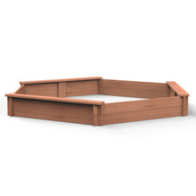 Load image into Gallery viewer, GDLF Kids Large Wooden Sandbox with Cover Waterproof Hexagon Fast  Easy DIY Assembly (20 Mins)