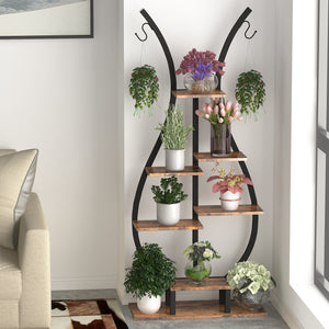 GDLF Plant Stand Indoor Tall Plant Shelf Metal Tiered Hanging Shelf, 59"