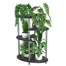 Load image into Gallery viewer, 36&quot; 4 Tiered Plant Stand Indoor Pot Planter Modern Accent Display Table, Oval Black