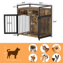Load image into Gallery viewer, GDLF Large Dog Crate Furniture-Style Indoor Heavy Duty Kennel with Storage &amp; Anti-Chew 41 inch