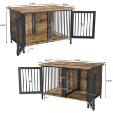 Load image into Gallery viewer, GDLF Double Dog Crate with Divider for 1 or 2 dogs, Indoor Kennel Cage (Int.dims:36.2”Wx24.5”Dx21”H)