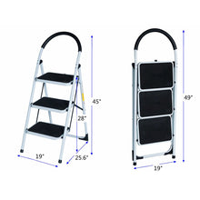 Load image into Gallery viewer, NEW EN131 Folding 3 Step Ladder Home Depot Lightweight 300 lb Capacity Anti-slip