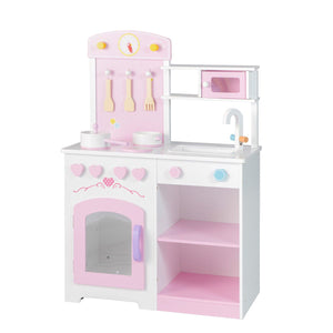 Kitchen Play Set Kids Pretend Cooking Bake Toy Set Toddler Gift with Accessories