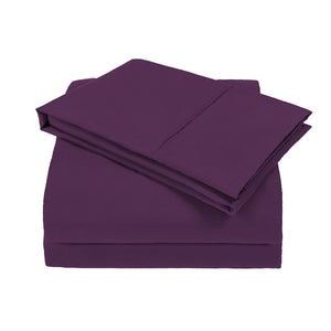 Comfort 1800 Count Soft Brushed Microfiber Bed Sheet Set Wrinkle Bedding 4 Piece