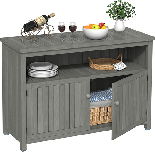 GDLF Outdoor Cabinet Console Table Sideboard for TV Stand Hot Tub Entryway Patio Deck Storage