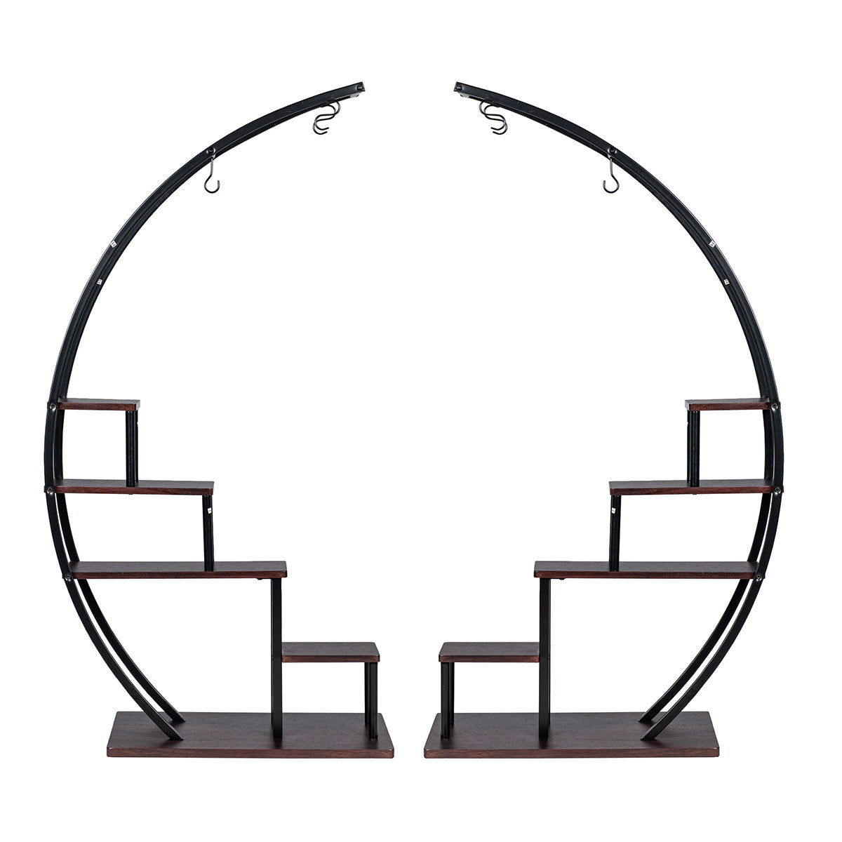 GDLF 5 Tier Metal Plant Stand Indoor Curved Display Shelf Garden Patio Home GDLF 5 Tier Metal Plant Stand Indoor Curved Display Shelf Garden Patio Home