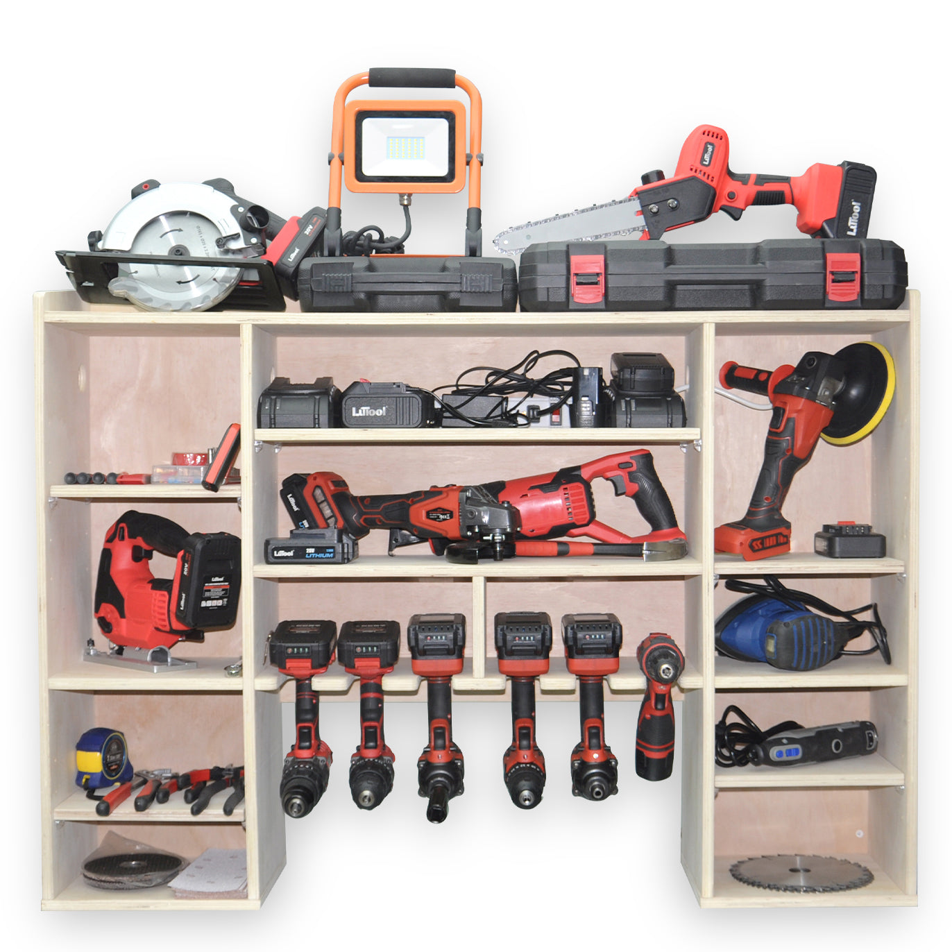 Tool Rack Electric Drill Holder Wall Mount Tools Organizer Wrench