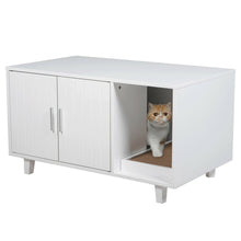 Load image into Gallery viewer, GDLF Modern Pet Crate Cat Washroom Hidden Litter Box Enclosure House Table