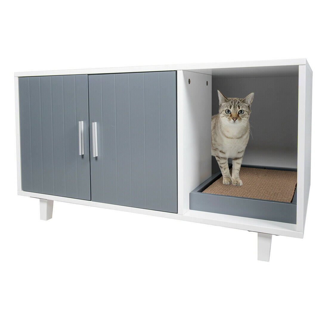 Lords & Labradors Cat Washroom, Cat Bed/litter Tray With Shelf for
