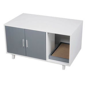 GDLF Modern Pet Crate Cat Washroom Hidden Litter Box Enclosure House Table