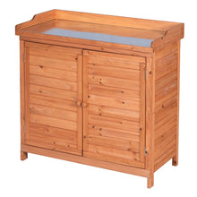 Load image into Gallery viewer, GDLF Outdoor Garden Wood Storage Furniture Box Waterproof Tool Shed w/ Potting Bench